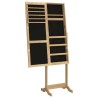 Armoire à bijoux avec miroir sur pied 42x38x152 cm 