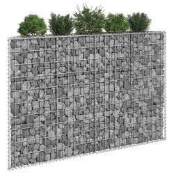 Lit surélevé à gabion en trapèze Acier galvanisé 150x20x100 cm 