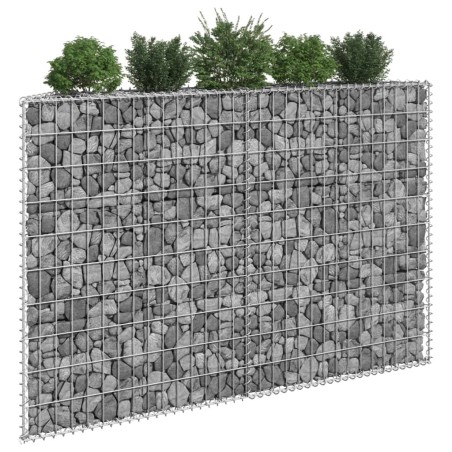 Lit surélevé à gabion en trapèze Acier galvanisé 150x20x100 cm 