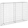 Lit surélevé à gabion en trapèze Acier galvanisé 150x20x100 cm 