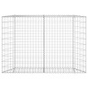 Lit surélevé à gabion en trapèze Acier galvanisé 150x20x100 cm 