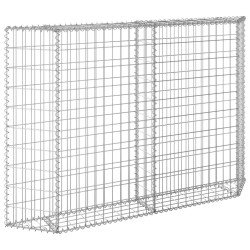 Lit surélevé à gabion en trapèze Acier galvanisé 150x20x100 cm 