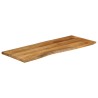 Dessus de table 140x60x2,5 cm bord vivant bois massif manguier 
