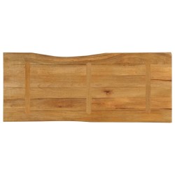 Dessus de table 140x60x2,5 cm bord vivant bois massif manguier 