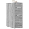 Armoire de salle de bain étroite avec roulettes sonoma gris 