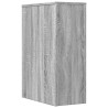 Armoire de salle de bain étroite avec roulettes sonoma gris 