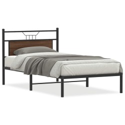 Cadre de lit sans matelas chêne marron 107x203 cm 