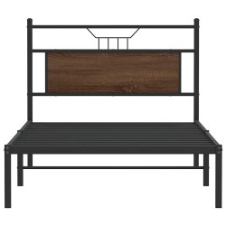 Cadre de lit sans matelas chêne marron 107x203 cm 