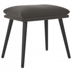 Chaise de relaxation avec repose-pied Gris foncé Velours 