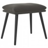Chaise de relaxation avec repose-pied Gris foncé Velours 