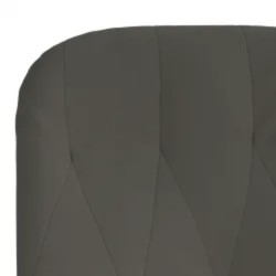 Chaise de relaxation avec repose-pied Gris foncé Velours 