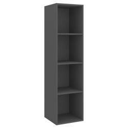 Meubles TV muraux 2 pcs Gris Bois d'ingénierie 