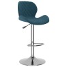 Tabourets de bar lot de 2 bleu velours 