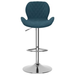 Tabourets de bar lot de 2 bleu velours 