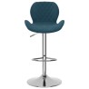 Tabourets de bar lot de 2 bleu velours 