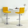 Tabourets de bar lot de 2 jaune moutarde velours 