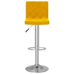Tabourets de bar lot de 2 jaune moutarde velours 