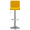 Tabourets de bar lot de 2 jaune moutarde velours 