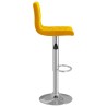 Tabourets de bar lot de 2 jaune moutarde velours 