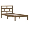 Cadre de lit sans matelas marron miel bois massif 100x200 cm 