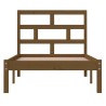 Cadre de lit sans matelas marron miel bois massif 100x200 cm 