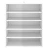 Armoire à chaussures Blanc brillant 60x35x70 cm Aggloméré 