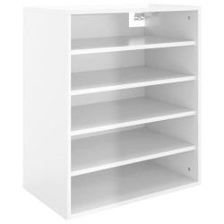 Armoire à chaussures Blanc brillant 60x35x70 cm Aggloméré 