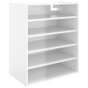 Armoire à chaussures Blanc brillant 60x35x70 cm Aggloméré 