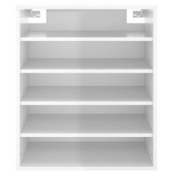 Armoire à chaussures Blanc brillant 60x35x70 cm Aggloméré 