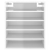Armoire à chaussures Blanc brillant 60x35x70 cm Aggloméré 