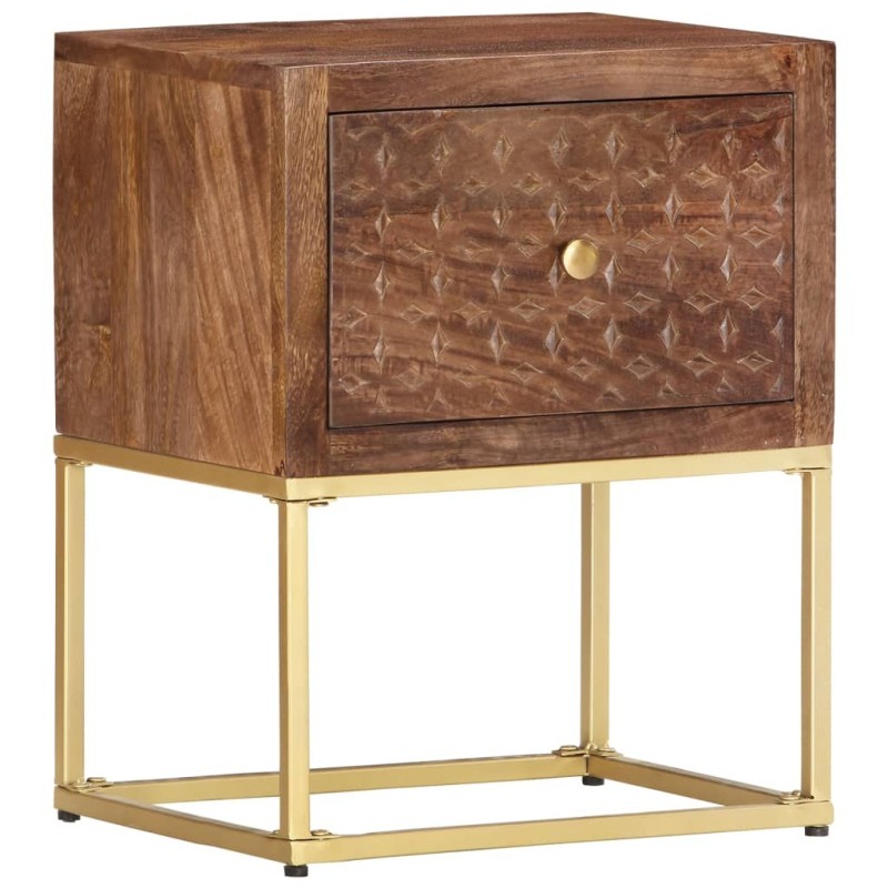 Table de chevet 40 x 30 x 50 cm Bois de manguier massif Table de chevet 40 x 30 x 50 cm Bois de manguier massif