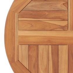 Dessus de table Bois de teck solide Rond 2,5 cm 60 cm 