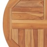 Dessus de table Bois de teck solide Rond 2,5 cm 60 cm 