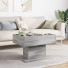 Table basse avec LED sonoma gris 70x50x45 cm bois d'ingénierie 