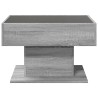 Table basse avec LED sonoma gris 70x50x45 cm bois d'ingénierie 