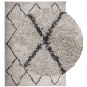 Tapis shaggy à poils longs moderne beige anthracite 240x340 cm 