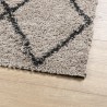 Tapis shaggy à poils longs moderne beige anthracite 240x340 cm 