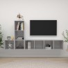 Ensemble de meuble TV 3 pcs Gris béton Bois d'ingénierie 