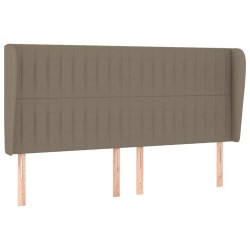 Tête de lit avec oreilles Taupe 183x23x118/128 cm Tissu 