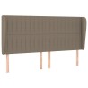 Tête de lit avec oreilles Taupe 183x23x118/128 cm Tissu 