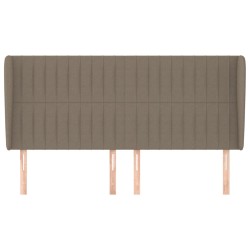 Tête de lit avec oreilles Taupe 183x23x118/128 cm Tissu 
