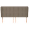 Tête de lit avec oreilles Taupe 183x23x118/128 cm Tissu 