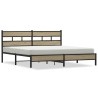 Cadre de lit en métal sans matelas chêne sonoma 193x203 cm 