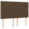 Têtes de lit 4 pcs Marron Foncé 80x7x78/88 cm Tissu 