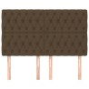 Têtes de lit 4 pcs Marron Foncé 80x7x78/88 cm Tissu 