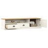 Meuble TV VIGO blanc 156x40x40 cm bois massif de pin 