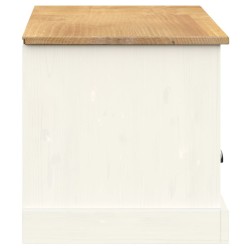 Meuble TV VIGO blanc 156x40x40 cm bois massif de pin 