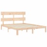 Cadre de lit sans matelas bois de pin massif 