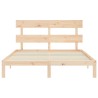 Cadre de lit sans matelas bois de pin massif 