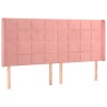 Tête de lit à LED Rose 163x16x118/128 cm Velours 